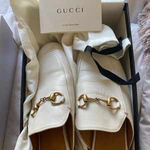 Gucci Leather Mule - mystic white